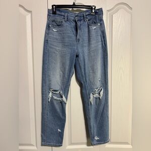 American Eagle Outfitters Light Blue Distressed Boyfriend Jeans 4 Short